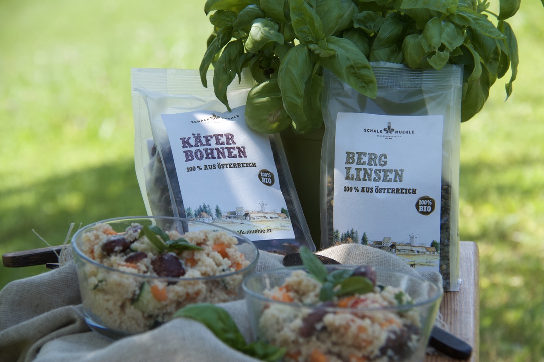 Sommergenuss mit Couscous-Salat und Bio Hülsenfrüchten