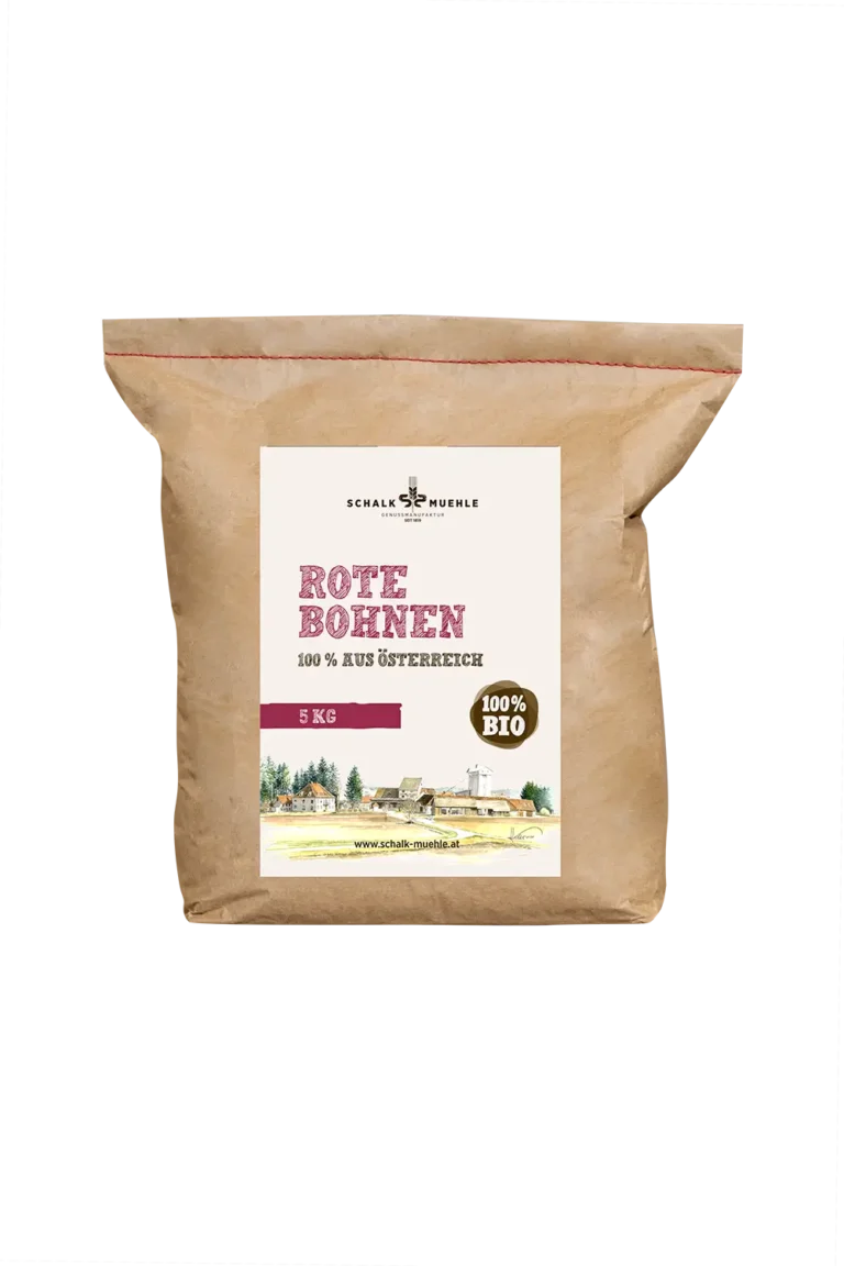 Schalk Mühle Bio Rote Bohnen im 5-kg-Kraftpapierbeutel, 100 % aus Österreich