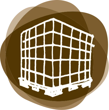 Scribble-Icon eines Großgebindes als Verpackungsart
