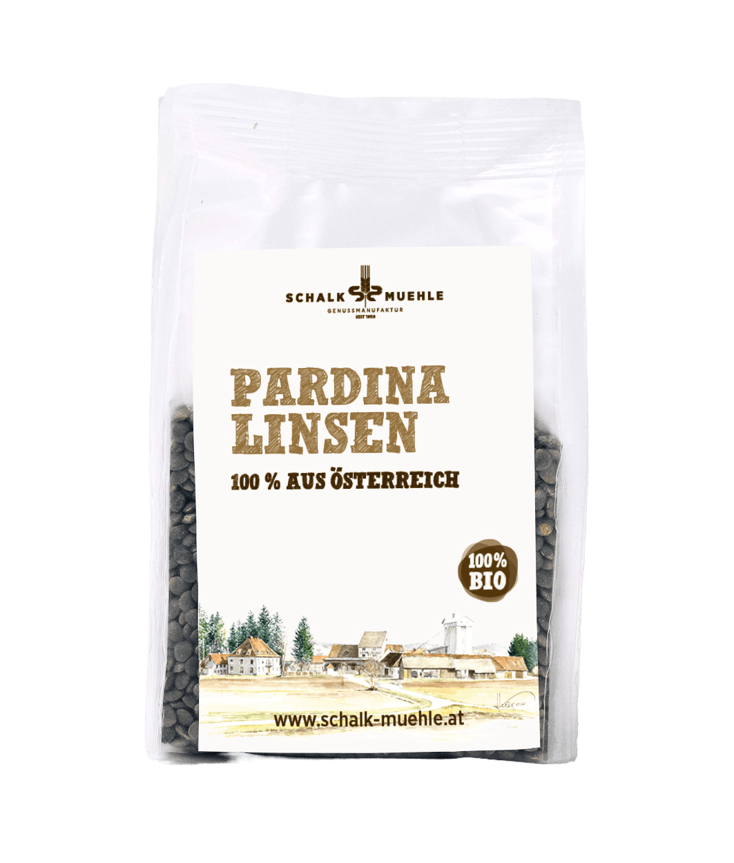 Schalk Mühle Organic Pardina Lentils 300 g, front of pack