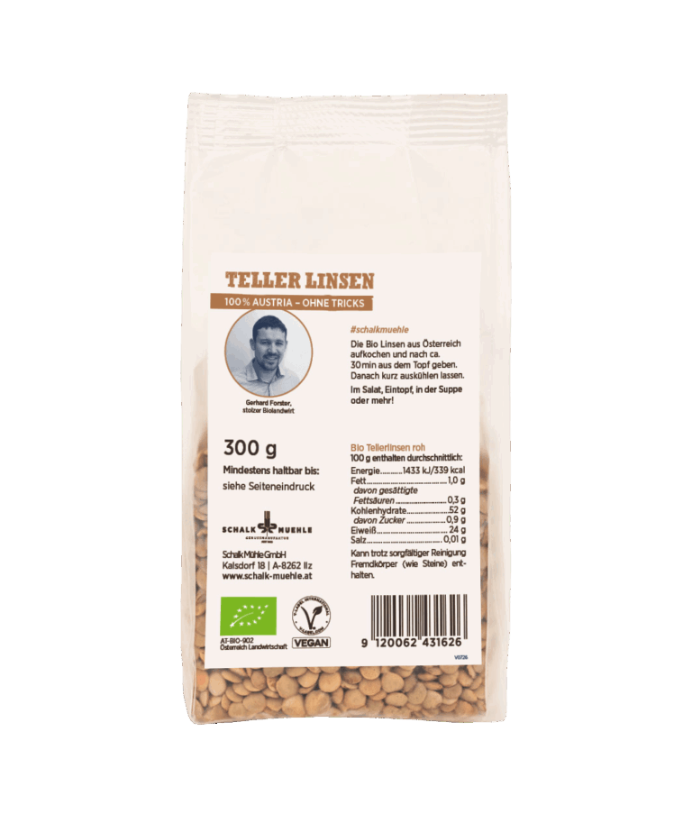 Bio huelsenfruechte Teller linsen back