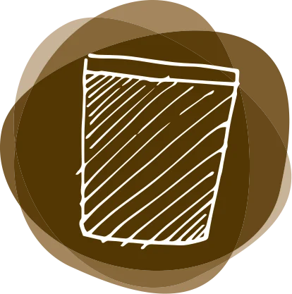 Scribble-Icon eines Standbodenbeutels als Verpackungsart