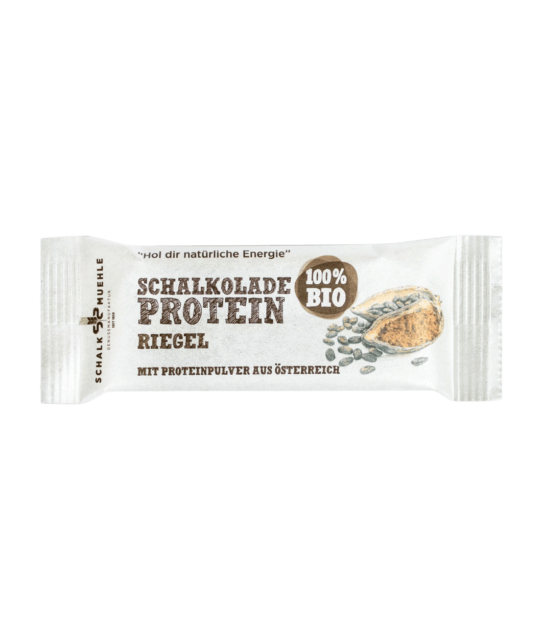 Schalk Mühle Organic Schalkolade Protein Bar, front of packaging