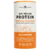 Schalk Mühle Bio Vegan Protein Tropical Treasure, Vorderseite der Dose mit Banane, Kokos, Mango und Acerola